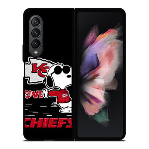 KANSAS CITY CHIEFS NFL SNOOPY Samsung Galaxy Z Fold 3 Case Cover