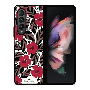 KATE SPADE NEW YORK FLORAL RED Samsung Galaxy Z Fold 3 Case Cover