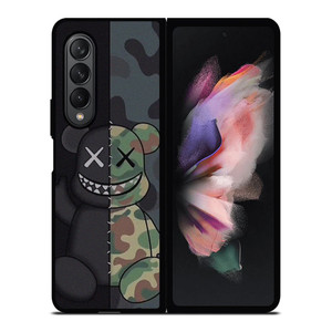 KAWS BLACK CAMO Samsung Galaxy Z Fold 3 Case Cover
