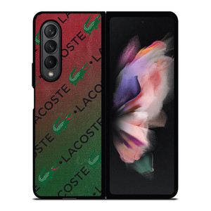 LACOSTE CROCODILE LOGO PATTERN Samsung Galaxy Z Fold 3 Case Cover