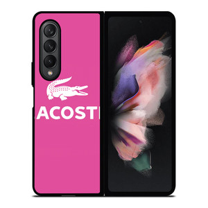 LACOSTE PINK LOGO Samsung Galaxy Z Fold 3 Case Cover LACOSTE PINK LOGO Samsung Galaxy Z Fold 3 Case Cover