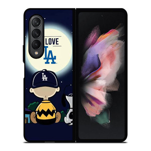 LOS ANGELES DODGERS CHARLIE BROWN SNOOPY Samsung Galaxy Z Fold 3 Case Cover