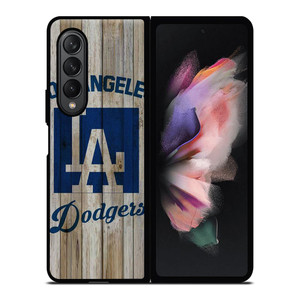 LOS ANGELES DODGERS WHITE WOOD Samsung Galaxy Z Fold 3 Case Cover