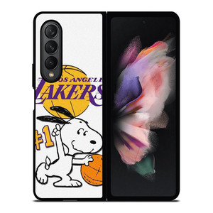 LOS ANGELES LAKERS SNOOPY BASKETBALL Samsung Galaxy Z Fold 3 Case Cover