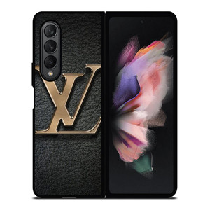 LOUIS VUITTON GOLD LEATHER Samsung Galaxy Z Fold 3 Case Cover