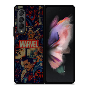 MARVEL COMICS HALFTONE COLLAGE Samsung Galaxy Z Fold 3 Case Cover