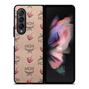 MCM WORLD WIDE APPLE LOVE LEATHER Samsung Galaxy Z Fold 3 Case Cover