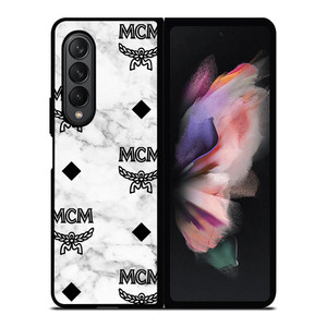 MCM WORLDWIDE WHITE MARBLE Samsung Galaxy Z Fold 3 Case Cover