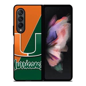 MIAMI HURRICANES LOGO CARBON Samsung Galaxy Z Fold 3 Case Cover