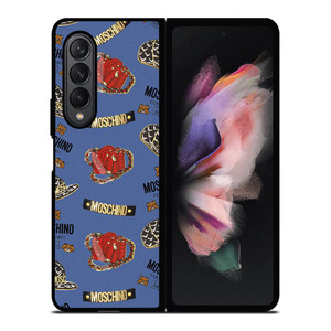 MOSCHINO COUTURE BEAR PATTERN Samsung Galaxy Z Fold 3 Case Cover