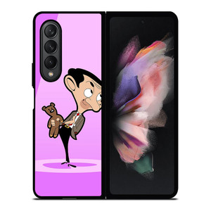 MR BEAN AND TEDDY BEAR CARTOON Samsung Galaxy Z Fold 3 Case Cover
