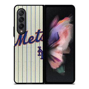 NEW YORK METS BASEBALL STRIPE SYMBOL Samsung Galaxy Z Fold 3 Case Cover NEW YORK METS BASEBALL STRIPE SYMBOL Samsung Galaxy Z Fold 3 Case Cover
