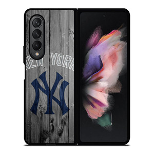 NEW YORK YANKEES WOODEN LOGO Samsung Galaxy Z Fold 3 Case Cover