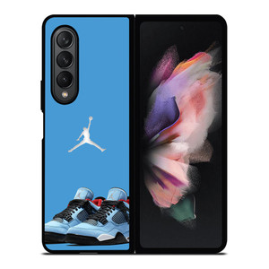 NIKE AIR JORDAN TRAVIS SCOTT BLUE Samsung Galaxy Z Fold 3 Case Cover