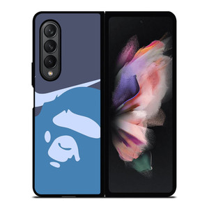 NIKE X BAPE BLUE LOGO Samsung Galaxy Z Fold 3 Case Cover