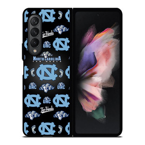 NORTH CAROLINA TAR HEELS LOGO PATTERN Samsung Galaxy Z Fold 3 Case Cover