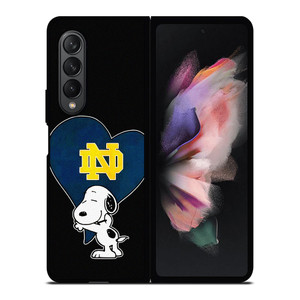 NOTRE DAME FIGHTING IRISH SNOOPY Samsung Galaxy Z Fold 3 Case Cover