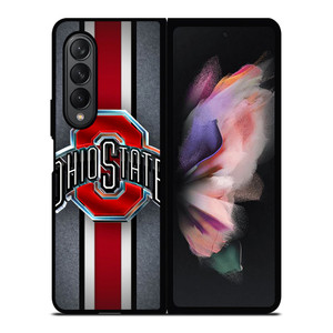 OHIO STATE BUCKEYES METAL LOGO Samsung Galaxy Z Fold 3 Case Cover