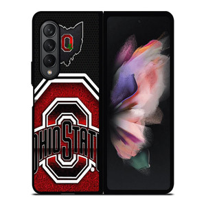 OHIO STATE BUCKEYES SYMBOL METAL Samsung Galaxy Z Fold 3 Case Cover