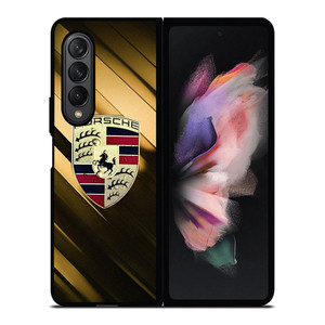 PORSCHE GOLD LOGO Samsung Galaxy Z Fold 3 Case Cover