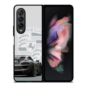PORSCHE STUTTGART 918 SPYDER POSTER WHITE Samsung Galaxy Z Fold 3 Case Cover