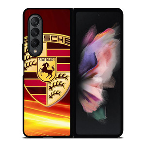 PORSCHE STUTTGART RED EMBLEM Samsung Galaxy Z Fold 3 Case Cover