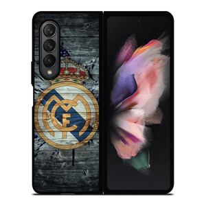 REAL MADRID FOOTBALL WOOD LOGO Samsung Galaxy Z Fold 3 Case Cover