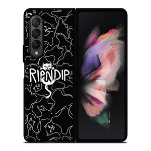 RIPNDIP BLACK DOODLE LOGO Samsung Galaxy Z Fold 3 Case Cover