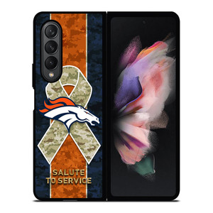SALUTE TO SERVICE DENVER BRONCOS Samsung Galaxy Z Fold 3 Case Cover