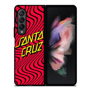 SANTA CRUZ SKATEBOARD WAVY RED Samsung Galaxy Z Fold 3 Case Cover