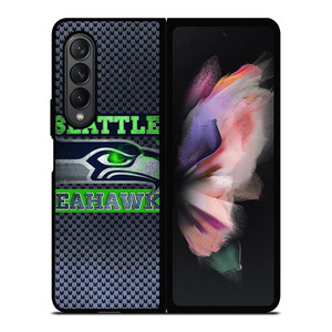 SEATTLE SEAHAWKS FOOTBALL METAL LOGO Samsung Galaxy Z Fold 3 Case Cover