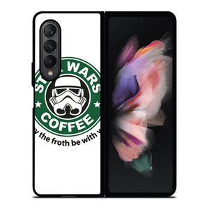 STARBUCKS COFFEE STAR WARS MAY THE FROTH BE WITH YOU Samsung Galaxy Z Fold 3 Case Cover