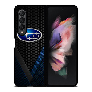 SUBARU BLUE CARBON EMBLEM Samsung Galaxy Z Fold 3 Case Cover