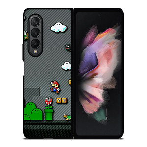 SUPER MARIO BROS CARBON GAMES Samsung Galaxy Z Fold 3 Case Cover SUPER MARIO BROS CARBON GAMES Samsung Galaxy Z Fold 3 Case Cover