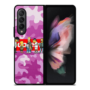 SUPREME THE SIMPSONS CAMO PURPLE Samsung Galaxy Z Fold 3 Case Cover