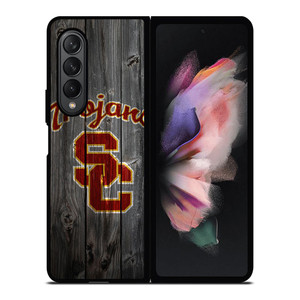USC TROJANS WOOD LOGO Samsung Galaxy Z Fold 3 Case Cover