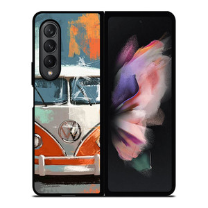 VW VOLKSWAGEN COMBI PAINTED Samsung Galaxy Z Fold 3 Case Cover