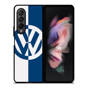 VW VOLKSWAGEN SLICED BLUE LOGO Samsung Galaxy Z Fold 3 Case Cover