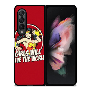 WONDER WOMAN CARTOON BADGE Samsung Galaxy Z Fold 3 Case Cover