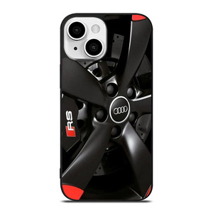 AUDI RS BLACK RED WHEEL iPhone 13 Mini Case Cover