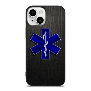 EMT EMS REGISTERED PARAMEDIC LEATHER SYMBOL iPhone 13 Mini Case Cover