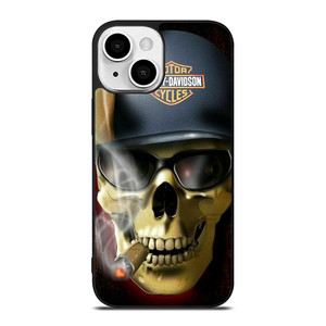 HARLEY DAVIDSON MOTOR SKULL SMOKING iPhone 13 Mini Case Cover