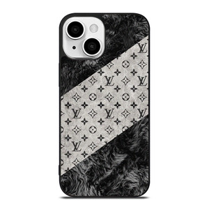LOUIS VUITTON BLACK FURRY iPhone 13 Mini Case Cover