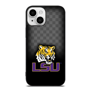 LSU TIGERS FOOTBALL CHECKERBOARD LOGO iPhone 13 Mini Case Cover