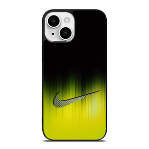 NIKE YELLOW BLACK LOGO iPhone 13 Mini Case Cover NIKE YELLOW BLACK LOGO iPhone 13 Mini Case Cover