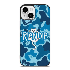 RIPNDIP CAT CAMO BLUE iPhone 13 Mini Case Cover