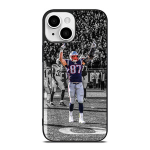 ROB GRONKOWSKI NEW ENGLAND PATRIOTS BLACK WHITE iPhone 13 Mini Case Cover