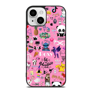 ROXY CARTOON PINK COLLAGE iPhone 13 Mini Case Cover ROXY CARTOON PINK COLLAGE iPhone 13 Mini Case Cover
