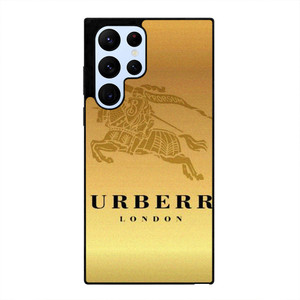 BURBERRY LONDON GOLD LOGO Samsung Galaxy S22 Ultra Case Cover