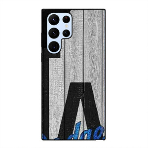LOS ANGELES DODGERS BASEBALL WOOD LOGO Samsung Galaxy S22 Ultra Case Cover